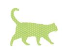 Dot Pattern Cat - Green