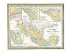 1850 Mitchell Map of Mexico Texas