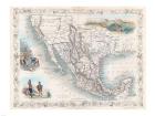 1851 Tallis Map of Mexico, Texas, and California