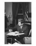 Proclamation Signing, Cuba Quarantine. President_Kennedy. White House, Oval Office