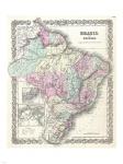 1855 Colton Map of Brazil 1855