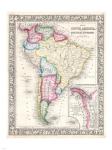 1864 Mitchell Map of South America