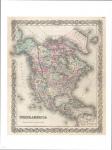 1855 Colton Map of North America