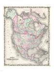 1862 Johnson Map of North America