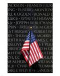 American flag at Vietnam Veterans Memorial