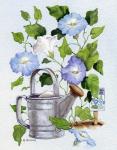 Watering Can And Morning Glories