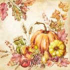 Watercolor Harvest Pumpkins II