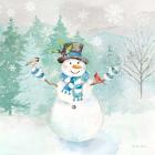 Let it Snow Blue Snowman I
