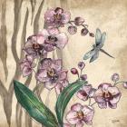 Boho Orchid & Dragonfly I