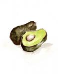 Veggie Sketch plain II-Avocado