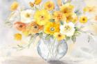 Bright Poppies Vase yellow gray