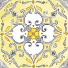 Jewel Medallion yellow gray IV