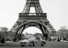 Roadster Under the Eiffel Tower (BW)