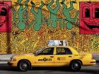 Taxi and Mural painting, NYC