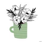 Green Flower Mug