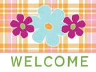 Plaid Floral Welcome
