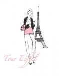 French Chic I Pink on White