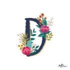 Romantic Luxe Monogram D Navy