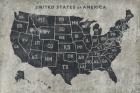 Grunge USA Map