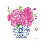 Chinoiserie Roses on White II