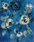 Loose Flowers on Blue I