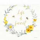 Bees and Blooms - Life is Sweet Wreath