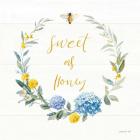 Bees and Blooms - Sweet As Honey Wreath