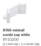 STAS Minirail koncovka biela