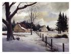 Snow Fields - Winter Barn