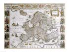 Close-up of the map of Europe, Joan Bleau, 1630