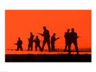 Silhouette of army soldiers, US Military Special Forces