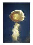 Mushroom cloud formed bomb testing