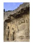 Buddha Statue Carved on a wall, Longmen Caves, Luoyang, China