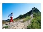 Person running up the Great Wall, Simatai, Beijing, China