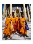 Group of monks, Wat Phra Kaeo Temple of the Emerald Buddha, Bangkok, Thailand