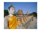 Line of Buddha Statues, Wat Yai Chai Mongkhon, Ayutthaya, Thailand