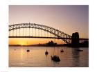 Sunrise over a bridge, Sydney Harbor Bridge, Sydney, Australia