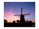Silhouette, Windmills at Sunset, Kinderdijk, Netherlands