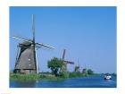 Windmills and Canal Tour Boat, Kinderdijk, Netherlands