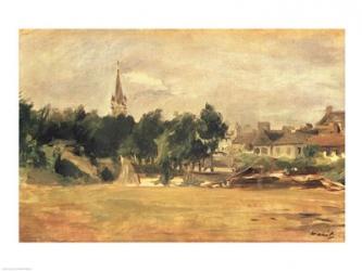 Landscape with a Village Church | Obraz na stenu