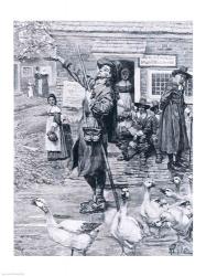 A Quaker Exhorter in New England, illustration from 'The Second Generation of Englishmen in America' | Obraz na stenu