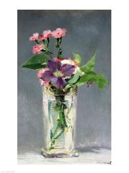 Pinks and Clematis in a Crystal Vase, c.1882 | Obraz na stenu