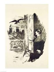 Illustration for 'The Raven', by Edgar Allen Poe, 1875 | Obraz na stenu