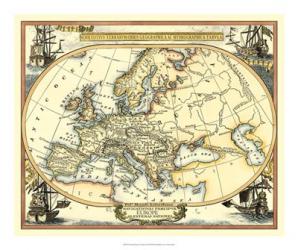 Nautical Map of Europe | Obraz na stenu