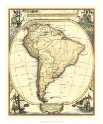 Nautical Map of South America | Obraz na stenu