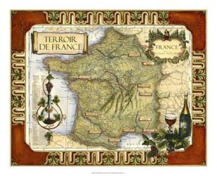 Wine Map of France | Obraz na stenu