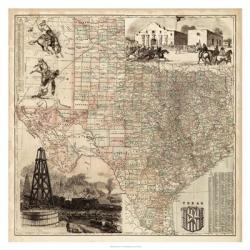 Map of Texas | Obraz na stenu