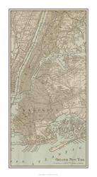 Tinted Map of New York | Obraz na stenu