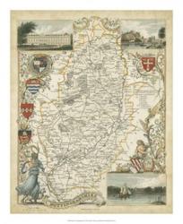 Map of Nottinghamshire | Obraz na stenu