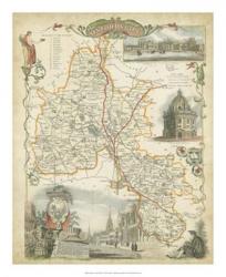 Map of Oxfordshire | Obraz na stenu